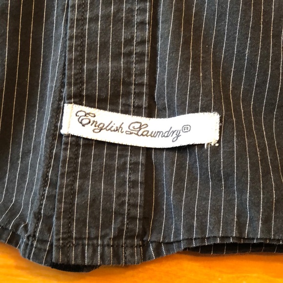 Men’s English Laundry Button Up Black 17 36/37 L - Picture 3 of 7